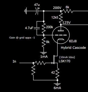 Hybrid cascode with JFET lower